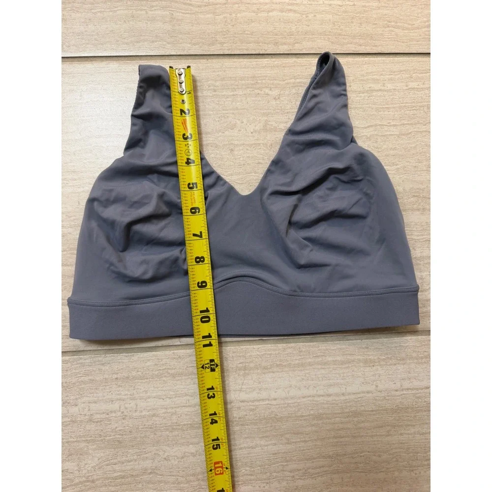 Harper Wilde Bliss Bralette Slate Blue Gray V-Neck Lounge Bra 2X-Large